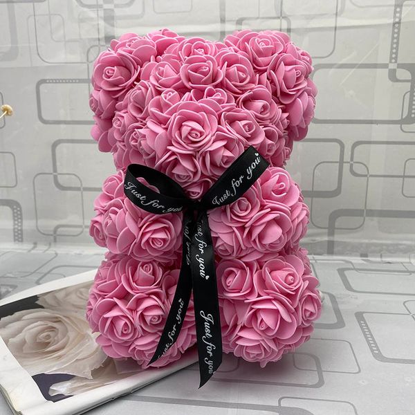 

teddy new christmas rose gift day red 25cm 2021 gifts valentines women artificial flower rose bear decoration valentines gift ukvoq