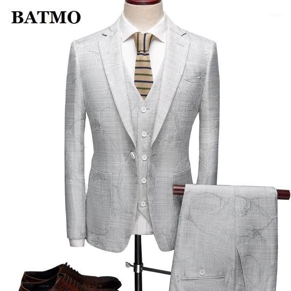 

men's suits & blazers batmo 2021 arrival linen printed casual men,men's wedding dress,plus-size -xxxl,8211, White;black