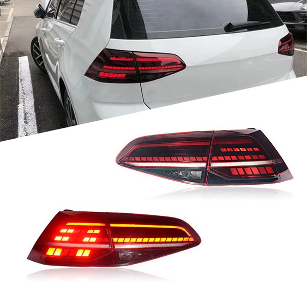 

car styling brake tail lights for vw golf 7 led taillight assembly golf 7.5 drl reverse fog turn signal 2013-2019
