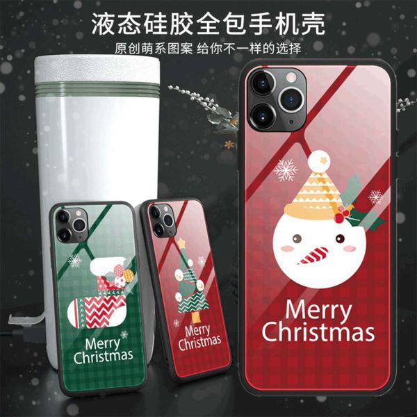 

mobile case phone glass 12 christmas xr 6plus 7 creative color painting fall protection cover