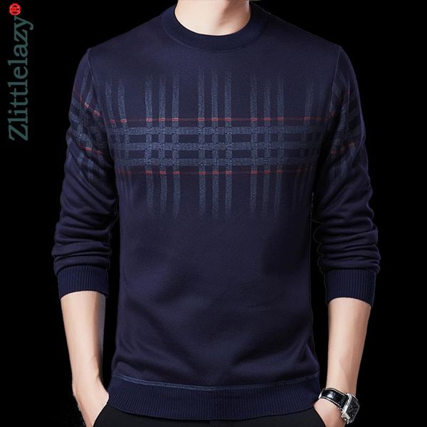 

2020 casual knitted thick sweater men pullover clothing fashion clothes striped knit winter warm mens sweaters pullovers 13133, White;black