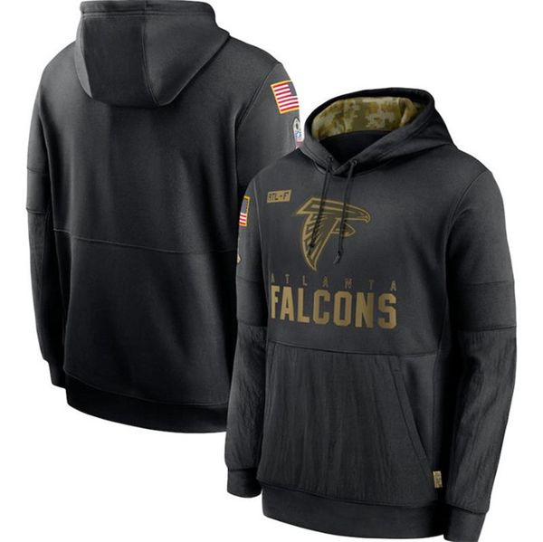 

atlanta falcons men ladies youth sweatshirt salute to service sideline performance pullover football hoodie black