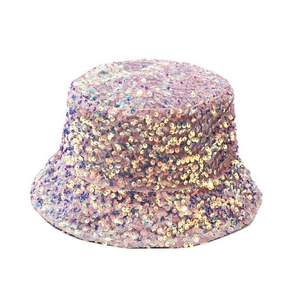 

wide brim hats women fisherman hat sequins leopard pattern stage performance bucket basin cap, Blue;gray
