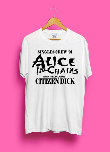 

винтажная перепечатка alice in chains singles кино экипаж концертные непревзойденно 1991 печать лето стиль балахон дизайнеров футболки толст