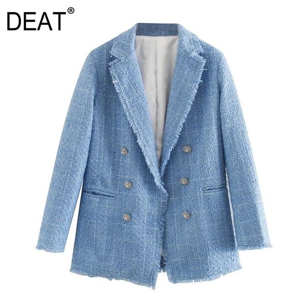 

deat] 2021 spring autumn new fashion tide v-neck single-breasted solid color long sleeve temperament women's blazer 13w661, White;black