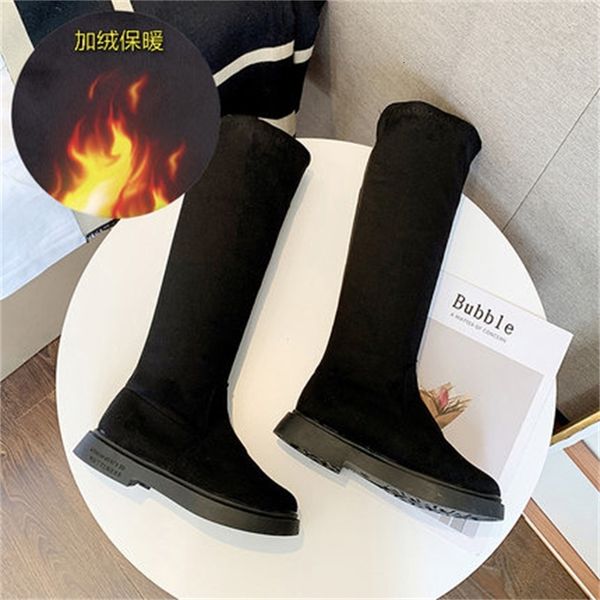

new autumn 2021 colored snowboots models knee high women shoes in tube female zapatos mujer boots black oqvp