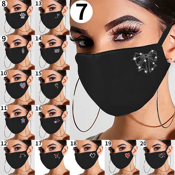 

sparkling rhinestone women jewelry elastic mask magic scarves reusable washable fashion face bandana masks headwears