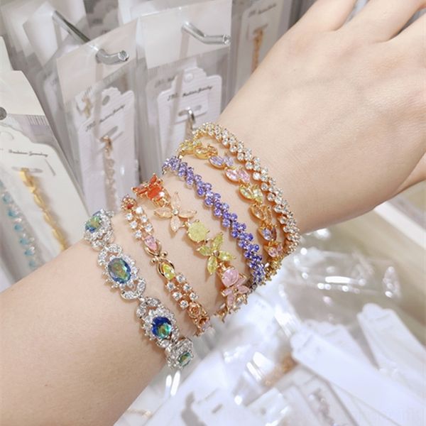 

w4vjn new fashion simple ultra plated braceletbracelet copper heavy industrycolor gold genuine gold zircon zircon micro inlaid bracelet fexw, Golden;silver