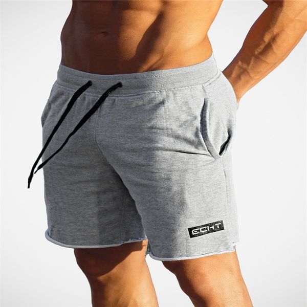 

mens shorts calf-length gyms fitness bodybuilding casual joggers workout brand sporting short pants sweatpants sportswear t200512, White;black