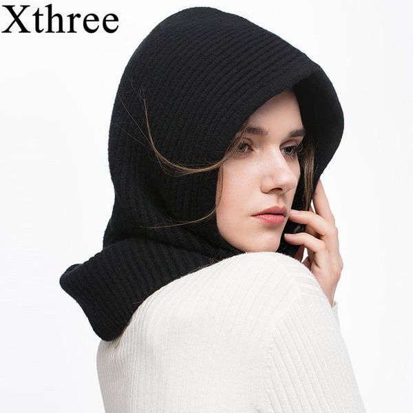 

xthree зимняя шерсть вязаный шарф hat установить beanie женщины шарф skullies шапочки головные уборы для женщин мужчин крышки gorras bonnet, Blue;gray