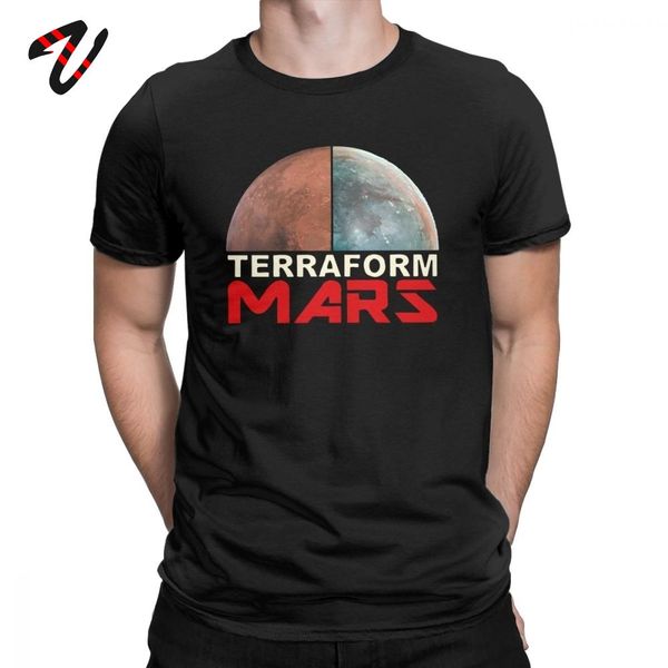 

sport cotton clothes terraform mars t-shirt for men falcon heavy mars colony space travel tshirt short sleeve tees crewneck t shirt
