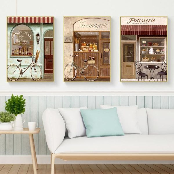 

paintings nordic decoration street landscape wall art posters and prints canvas painting decorative picture living room modern home decor1