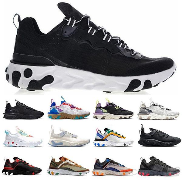 

2021 react vision element 55 87 undercover anthracite mens womens casual shoes black iridescent sneakers trainers sport 36-45 gr9s