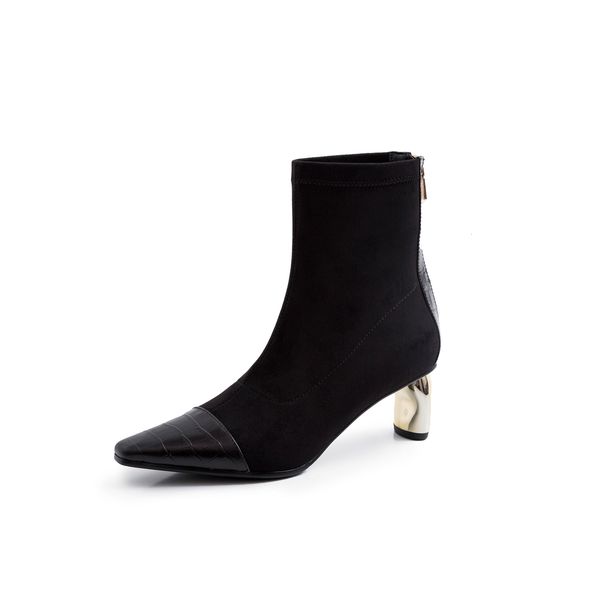 

women's 2021 velvet stitch in outdoor stretcher boots standard stone toe metal heels 1 iwh1, Black