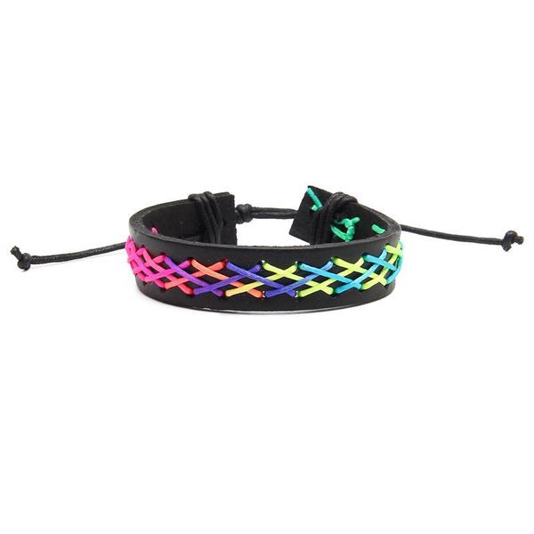 

zoshi punk men jewelry braided leather bracelet men handmade charm bracelet trendy male wrist band gift wholesa jllyou, Golden;silver