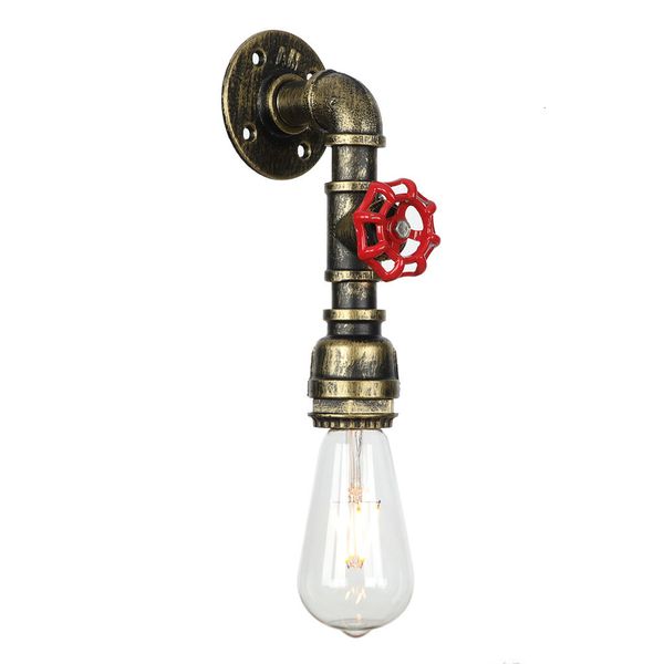 

2021 new water pipe retro industrial vintage iron lamps e27 loft light plated indoor art deco home lighting led wall lights wa55