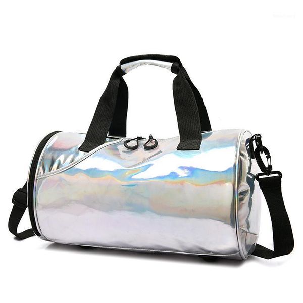 

new cylindrical solid sport bag women dry wet separated fitness bag travel big bags for women 2021 multifunction duffle men1
