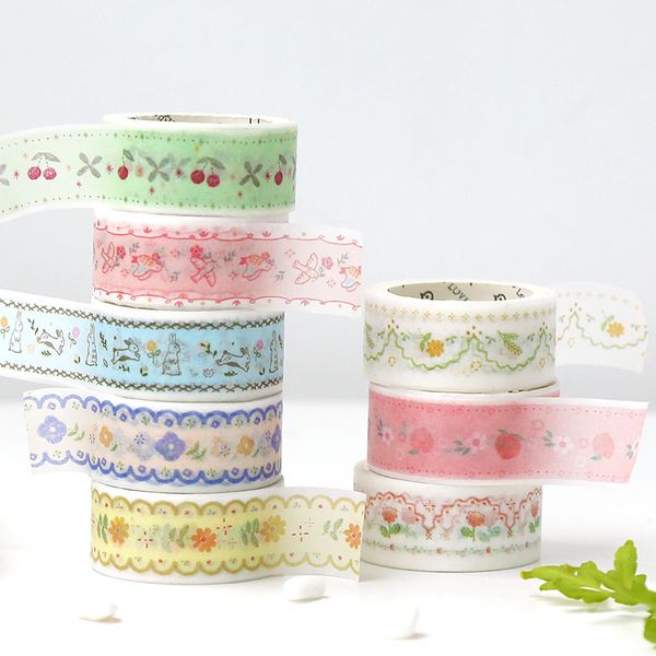 

plant vanyi 8 designs woven bullet forest journaling flower washi scrapbooking deco sticker masking tapes easy to tear