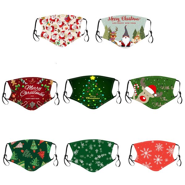 

fashion christmas face mask kids 8 styles snowflake santa claus animal painting 3d masks dustproof pm2.5 printing