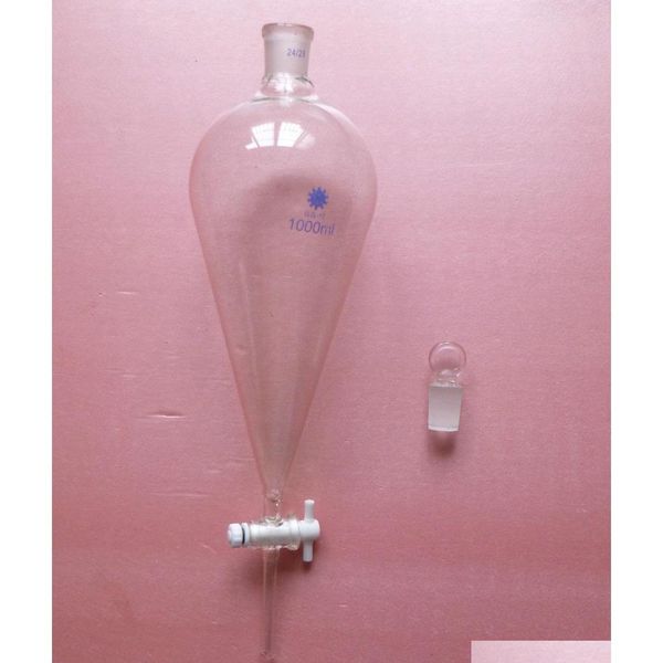 

wholesale- 1000ml,24/29,pyriform separatory drop funnel,1l,ptfe sock,glass ser,chemistry labware ksgwl