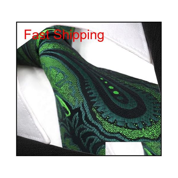 

u30 paisley floral dark green black mens neckties ties 100% silk extra long ja qylnpj dh_seller2010, Blue;purple