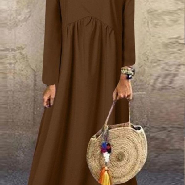 

большой женское осеннее новое о-образный вырез хлопок белья шить свободно случайные платья dresscotton и белье dresslong рукав платья ghp74, Black;gray