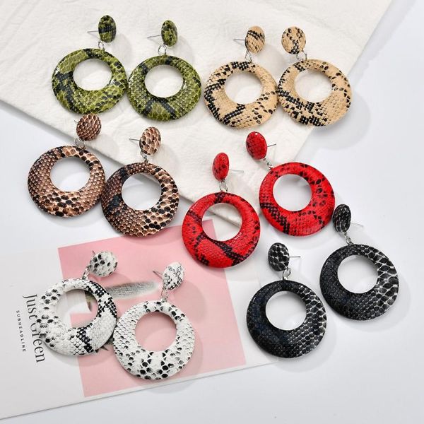 

oversize geometric drop snake earrings for women punk vintage big snake skin dangle earrings female jewelry gift bijoux 2020 new, Silver