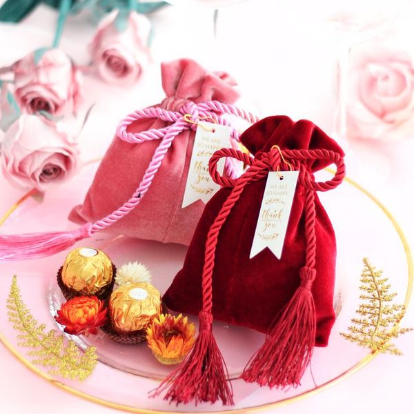 

gift wrap 30pcs velvet bag wedding candy baby shower birthday favors box