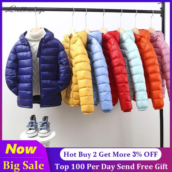 

100-160 cm girls for boys kids hood down coat winter children jacket spring fall toddler outerwear clothes, Blue;gray