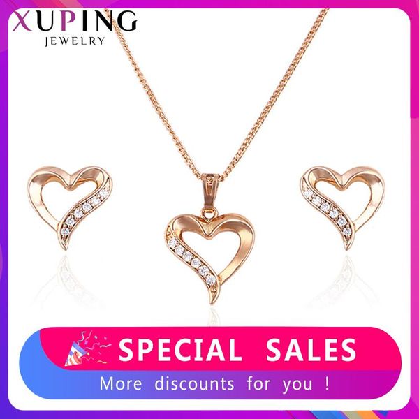 

xuping romantic charms styles jewelry set for women wedding bands jewelry gift 63573, Silver