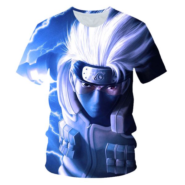 

anime naruto kakashi summer popular 3d print shirts hippie humor humor men clothing