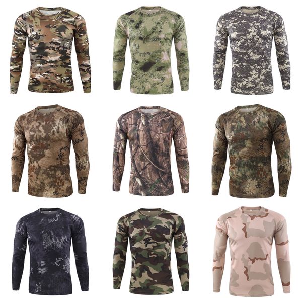 

mens designer t shirts winter long sleeve t-shirt men fashion camouflage pocket splicing casual long sleeve t shirt#251, White;black