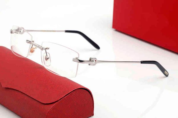 

ancient rimless square sunglasses men oculos new lens shape shade metal frame clear glasses for reading gafas women outdoor us up 60% off, White;black