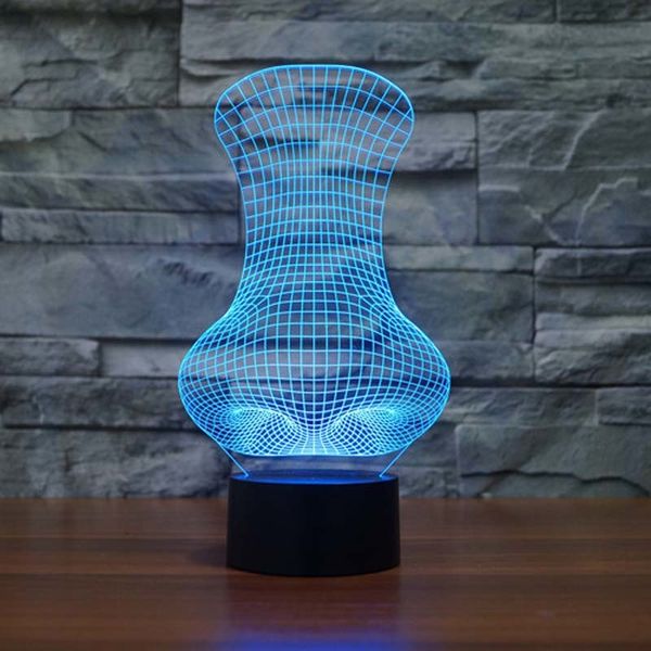 

2021 new big nose led table lamp 7 color changing 3d night light novelty gifts for children oao1
