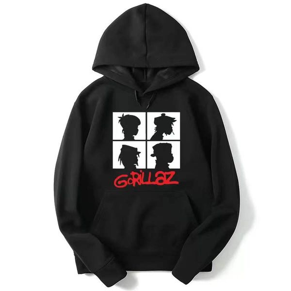 

idol band gorillaz pullover hoodie, White;black