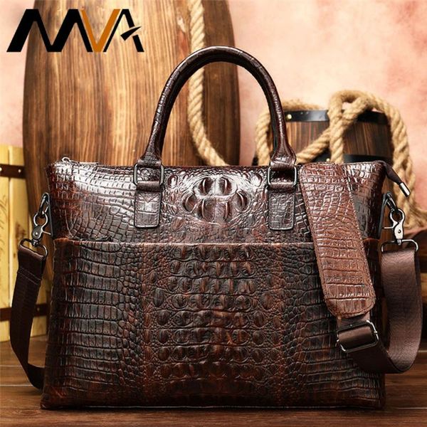 

briefcases westal men briefcase men's bag genuine leather office bags for lapcroco design computer