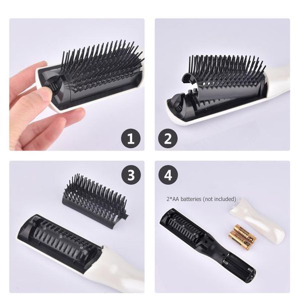 

anti-static negative ion hair growth laser massage comb hair care treatment hair comb brush anti loss therapy jllrap, Silver