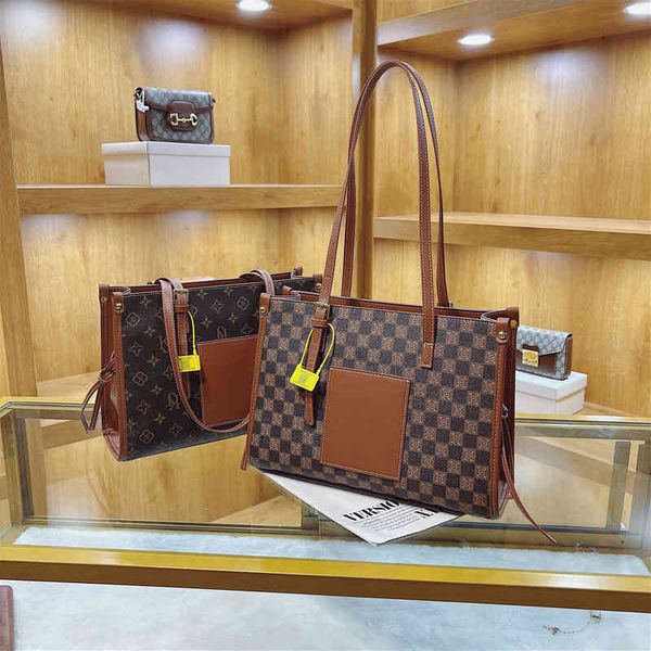 

2022 factory outlet pop old plaid one shoulder armpit live broadcast fashion portable shopping bag z5v2