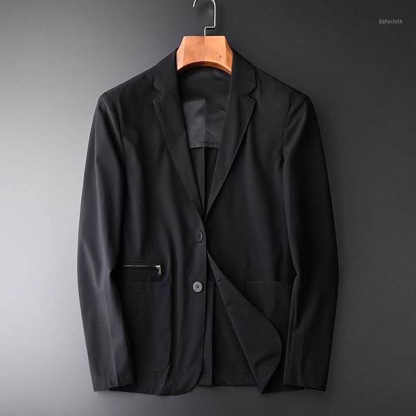 

2020 spring men's casual blazer suit classic collar business blazer jackets black single botton slim men suit plus size m-4xl1, White;black