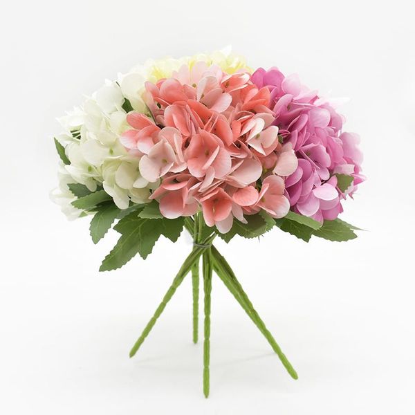 

decorative flowers & wreaths 5 fork hydrangea bouquet artificial christmas decorations for home diy living room furnishings bonsai candy box