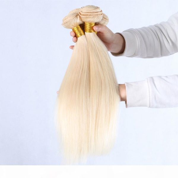 

8a 613# blonde 100% brazilian virgin remy hair straight human hair bundles weft 100gram 8inch to 30inch, Black