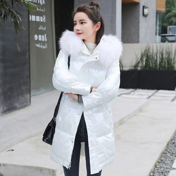 

women's down & parkas padded coat women 2021 winter female outerwear fashion casual hooded cotton jacket warm loose m2461, Black