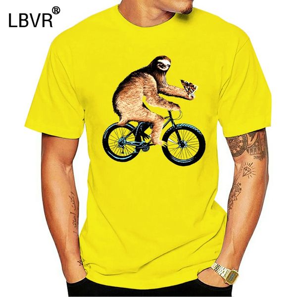 

sloth riding a bicycle eating pizza tee, fatbike men black short sleeve cotton hip hop print s hoodie designers t shirts sweatshirt
