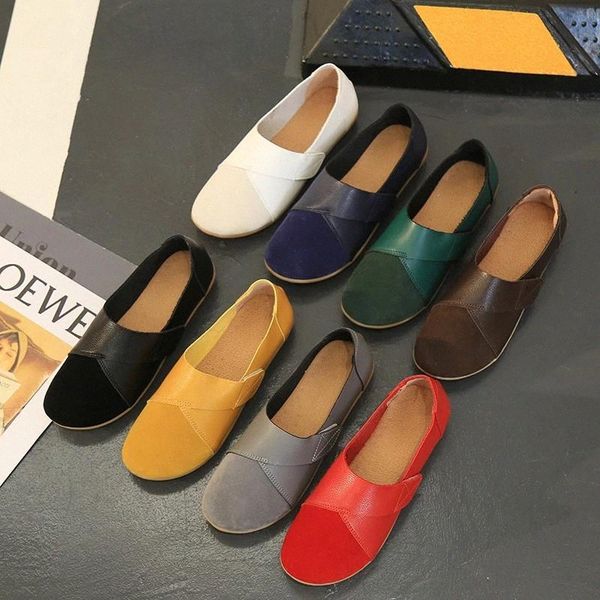 

plus size 35-44 women sneakers slip on shoes woman flats loafers candy color casual shoes female oxford zapatos mujer 8048 #ka6x, Black