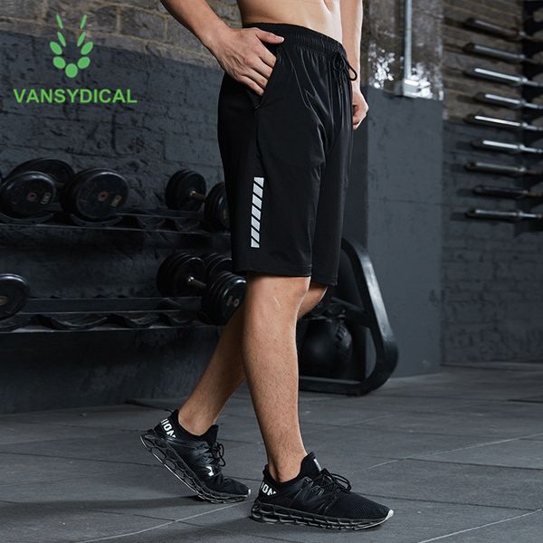 

brand summer workout shorts men reflective sports running shorts quick dry breathable fitness training jogging gym male, Black;blue