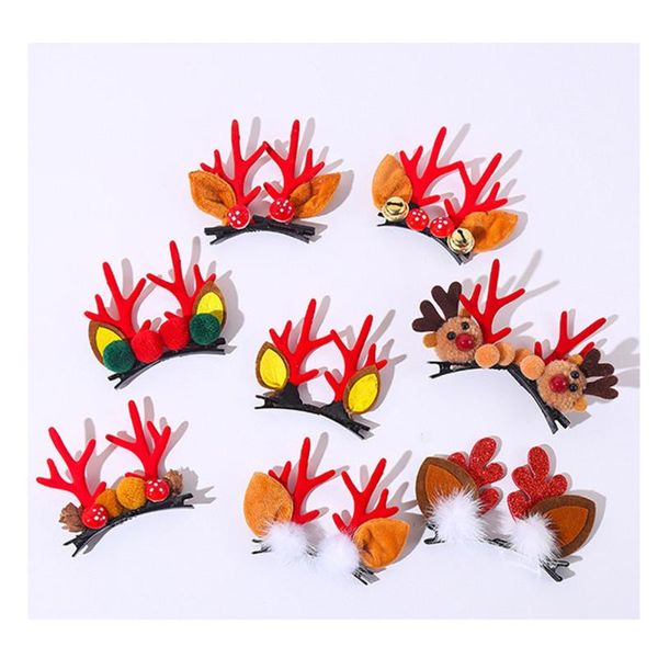 

christmas decorations cute antler hair clips ornament gifts for kids home navidad happy year 2021