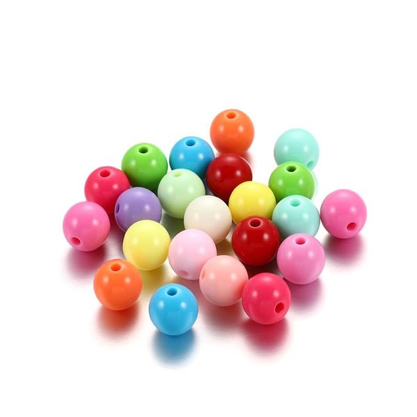 

200pcs 6-20mm acrylic round beads candy color loose spacer bead handcraft for diy jewelry making findings supplies acc sqcboq