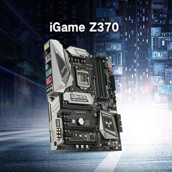 

motherboards colorful igame vulcan x z370 lga 1151 ddr4 sata 6gb/s motherboard atx 2 m.2 front usb3.0 2-way sli pro gaming