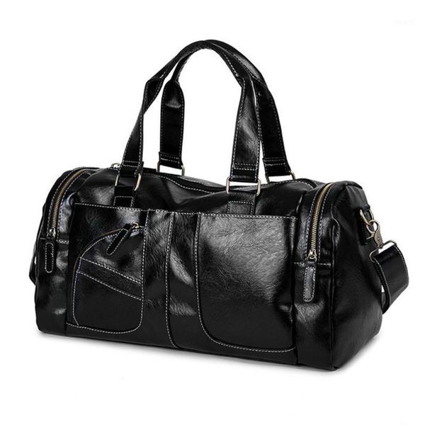 

duffel bags men's pu short-distance travel bag portable large-capacity business hand luggage jkn71
