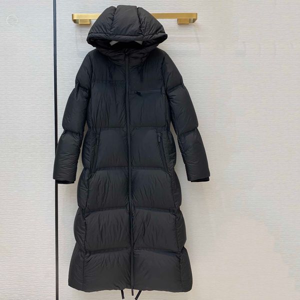 

женщины desinger зима x-long parkas 20fw новая мода женщины зимняя одежда ветер разветвитель длинные пальто черный зеленый цвет s, Black